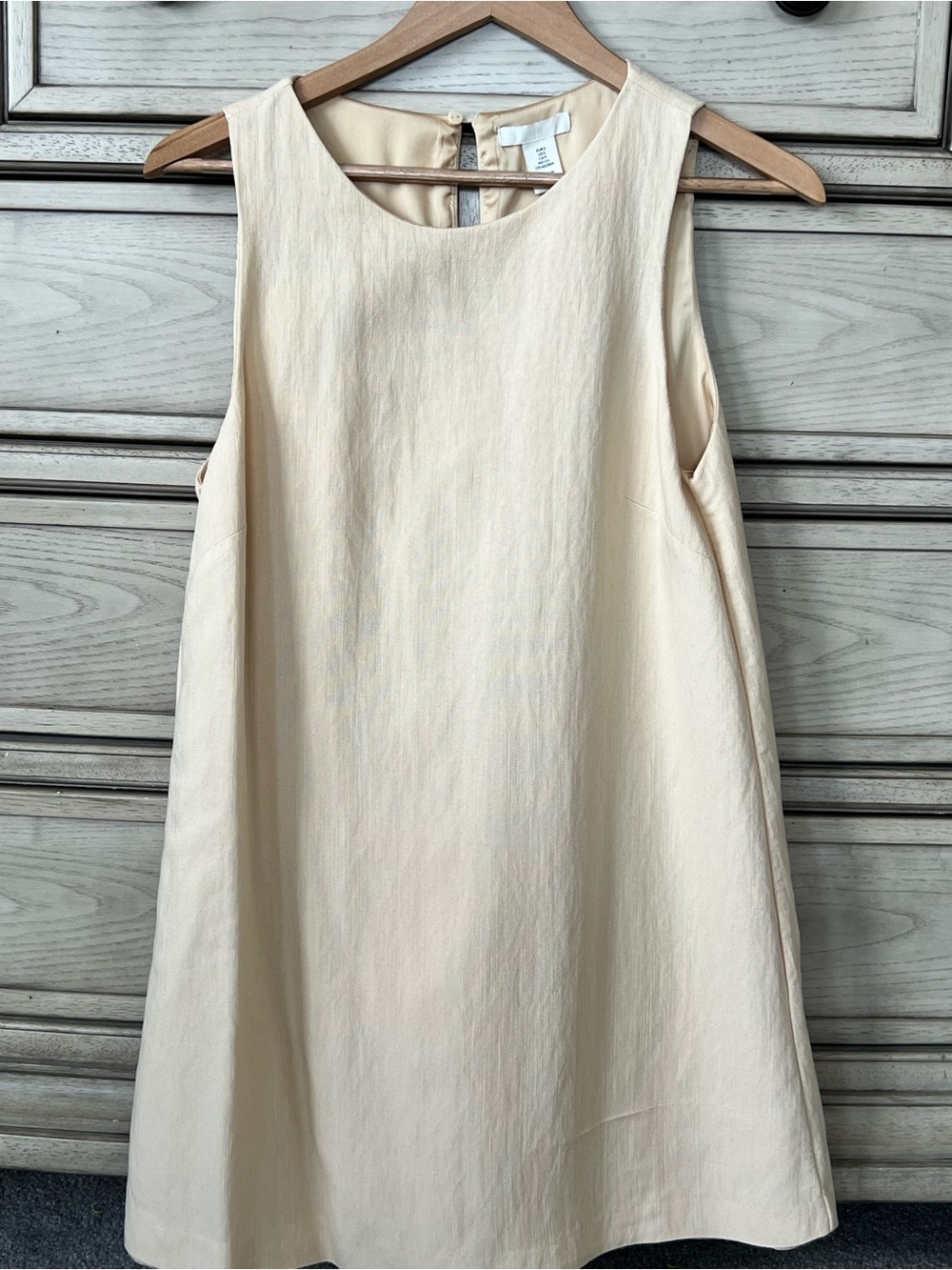 H&M mini pale yellow dress